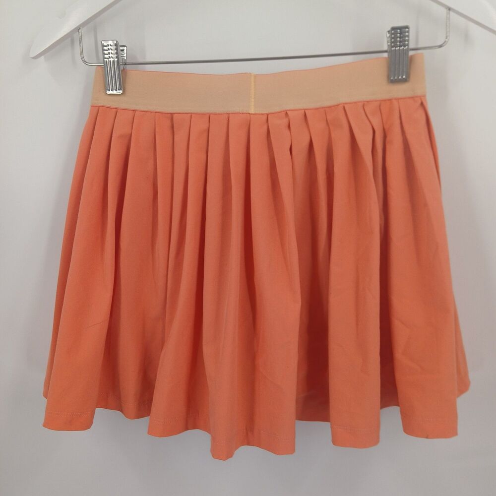 girls Athleta Girl Pleat Perfect Active Skort orange tennis skirt size XL